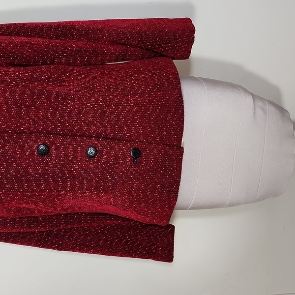 Lynn Yarrington Red Tweed Blazer Size S/M - Picture 3 of 8